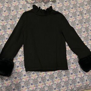 Janie and Jack Black Knit Sweater